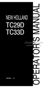 Photo 4 - New Holland TC29D TC33D Operators Manual Tractor 86978994