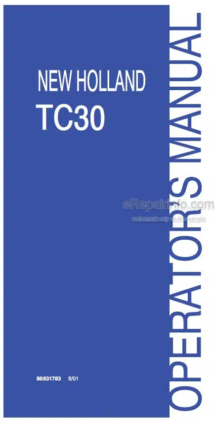 Photo 4 - New Holland TC30 Operators Manual Tractor 86631783