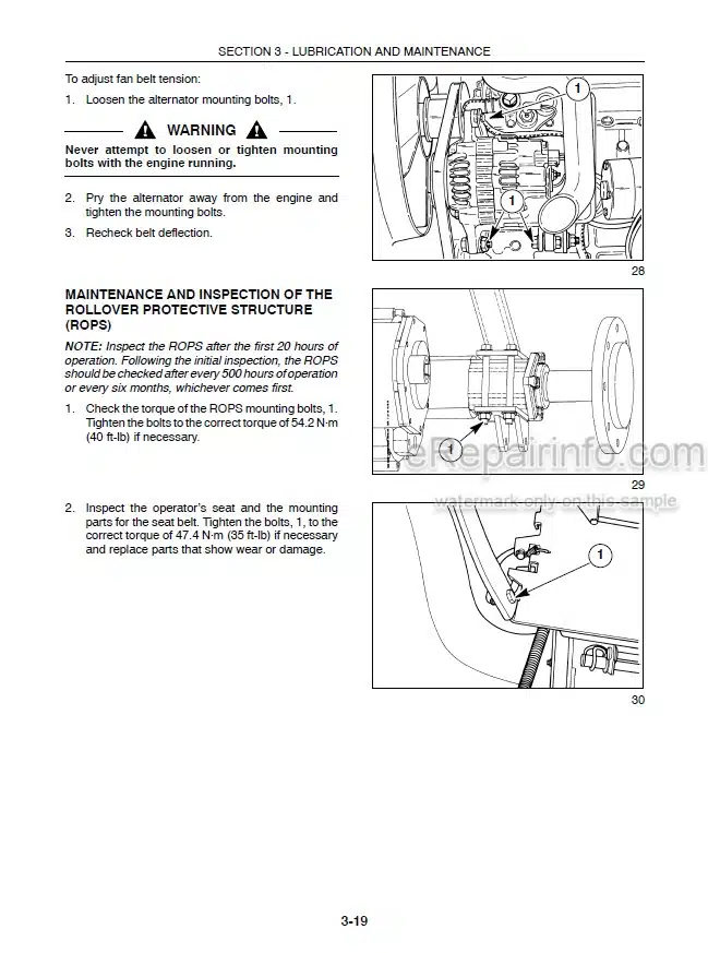 Photo 7 - New Holland TC31DA TC34DA Operators Manual Tractor 87544698