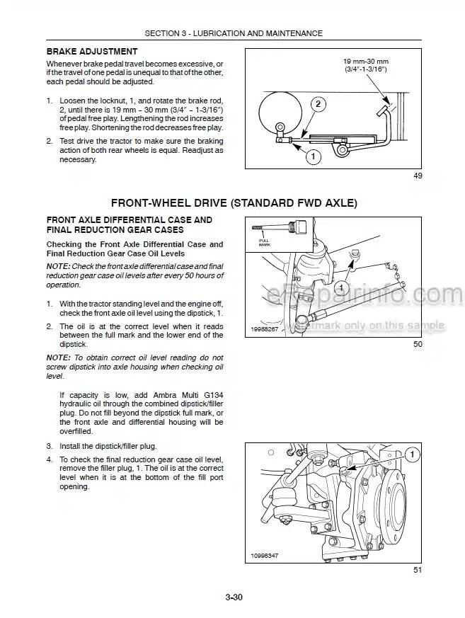 Photo 2 - New Holland TC35DA TC40DA TC45DA Operators Manual Tractor 87300515