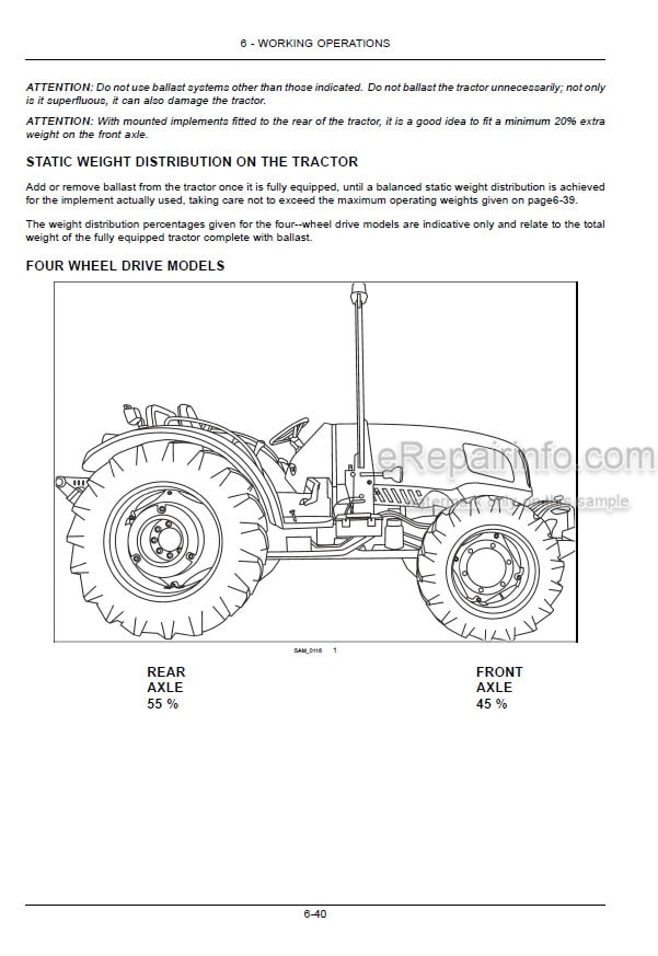 Photo 4 - New Holland TD4.70F TD4.80F TD4.90F Operators Manual Tractor