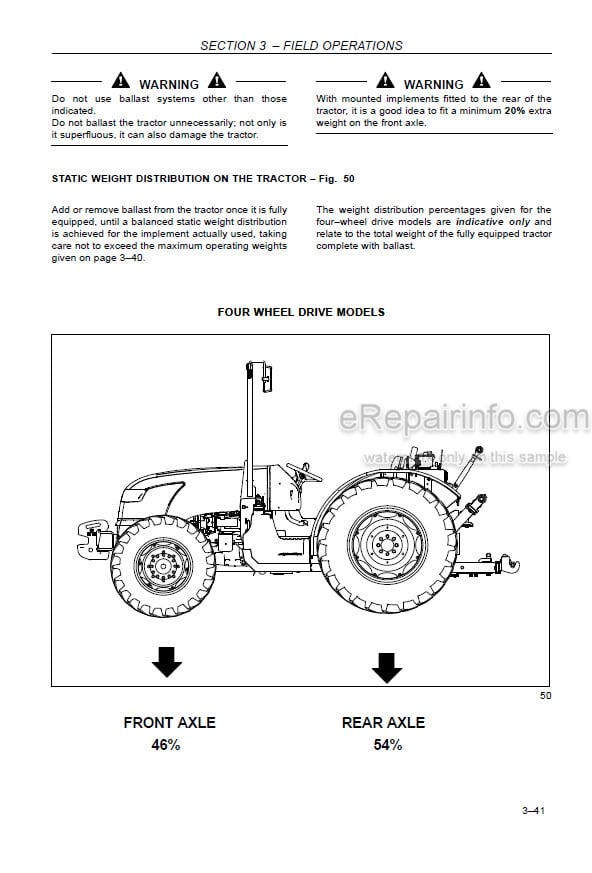 Photo 3 - New Holland TD4020F TD4030F TD4040F Operators Manual Tractor