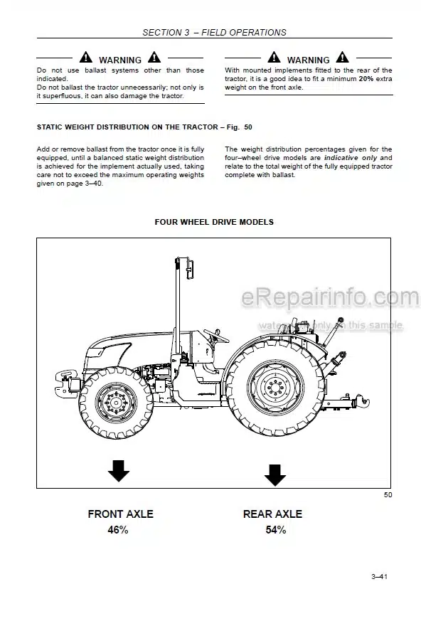 Photo 3 - New Holland TD4020F TD4030F TD4040F Operators Manual Tractor