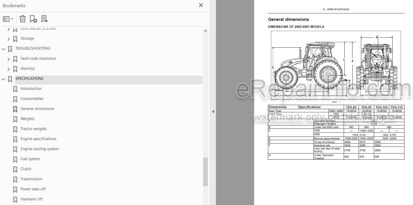 Photo 4 - New Holland TD5.85 TD5.95 TD5.105 TD5.115 Operators Manual Tractor 51559167