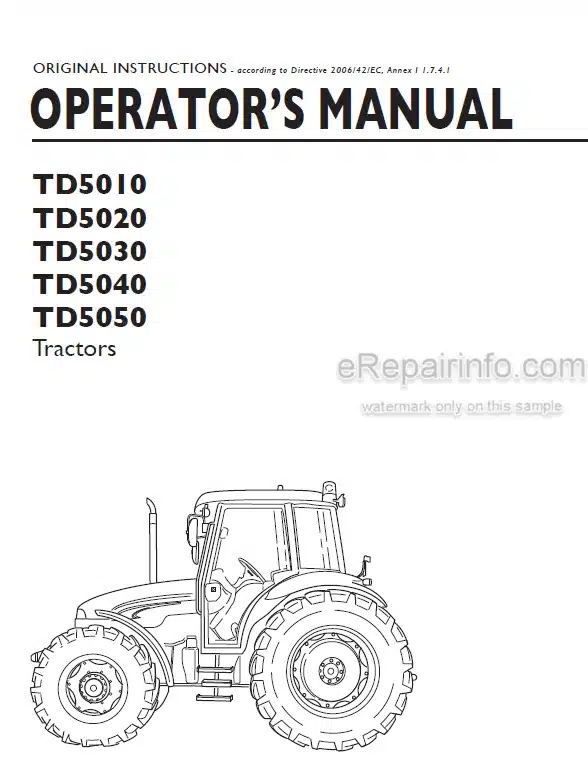Photo 4 - New Holland TD5010 TD5020 TD5030 TD5040 TD5050 Operators Manual Tractor