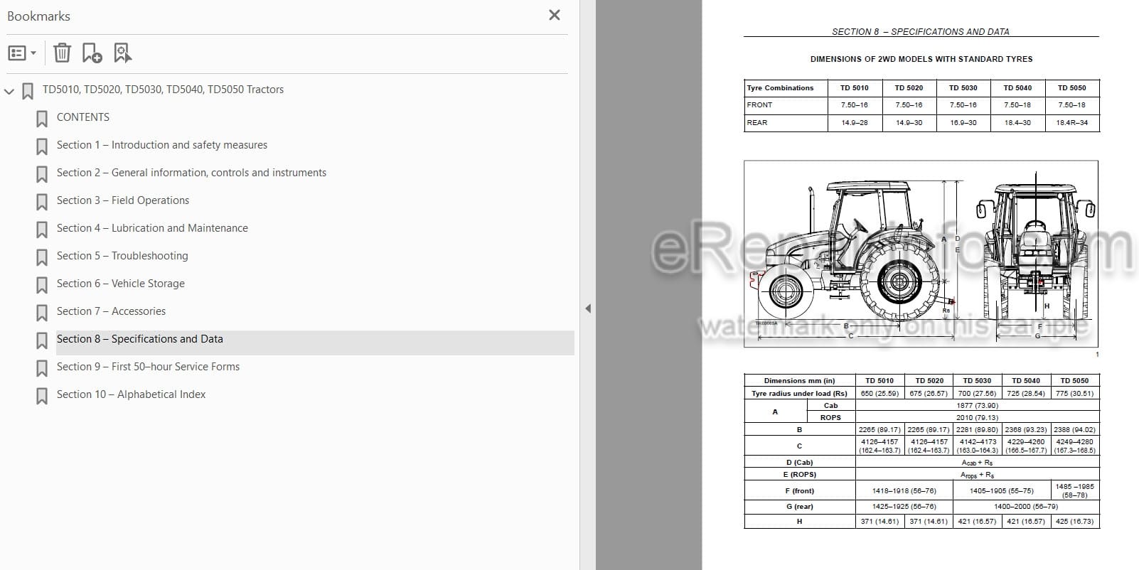 Photo 3 - New Holland TD5010 TD5020 TD5030 TD5040 TD5050 Operators Manual Tractor