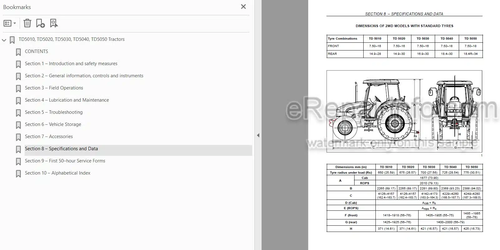 Photo 3 - New Holland TD5010 TD5020 TD5030 TD5040 TD5050 Operators Manual Tractor
