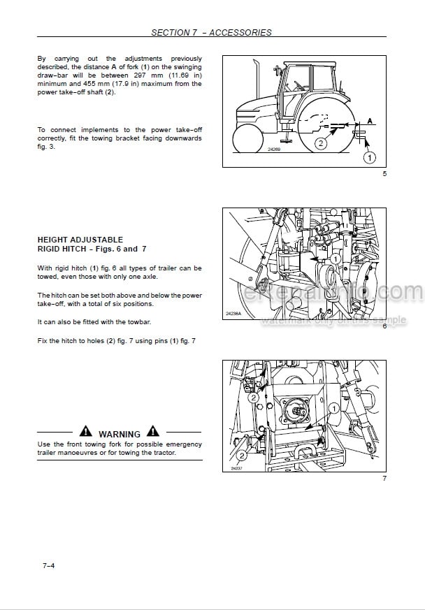 Photo 7 - New Holland TD4020F TD4030F TD4040F Operators Manual Tractor