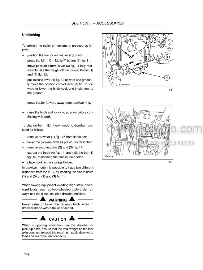 Photo 7 - New Holland TN55V TN65V TN75V TN65N TN75N Operators Manual Tractor 86620310