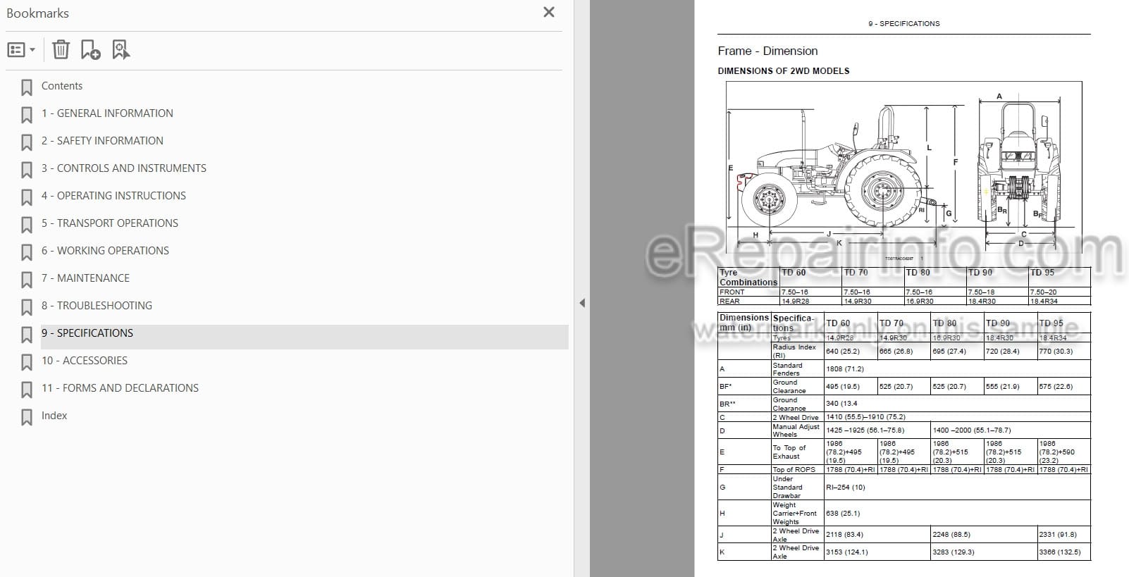 Photo 5 - New Holland TD60 TD70 TD80 TD90 TD95 Straddle Operators Manual Tractor 47918187