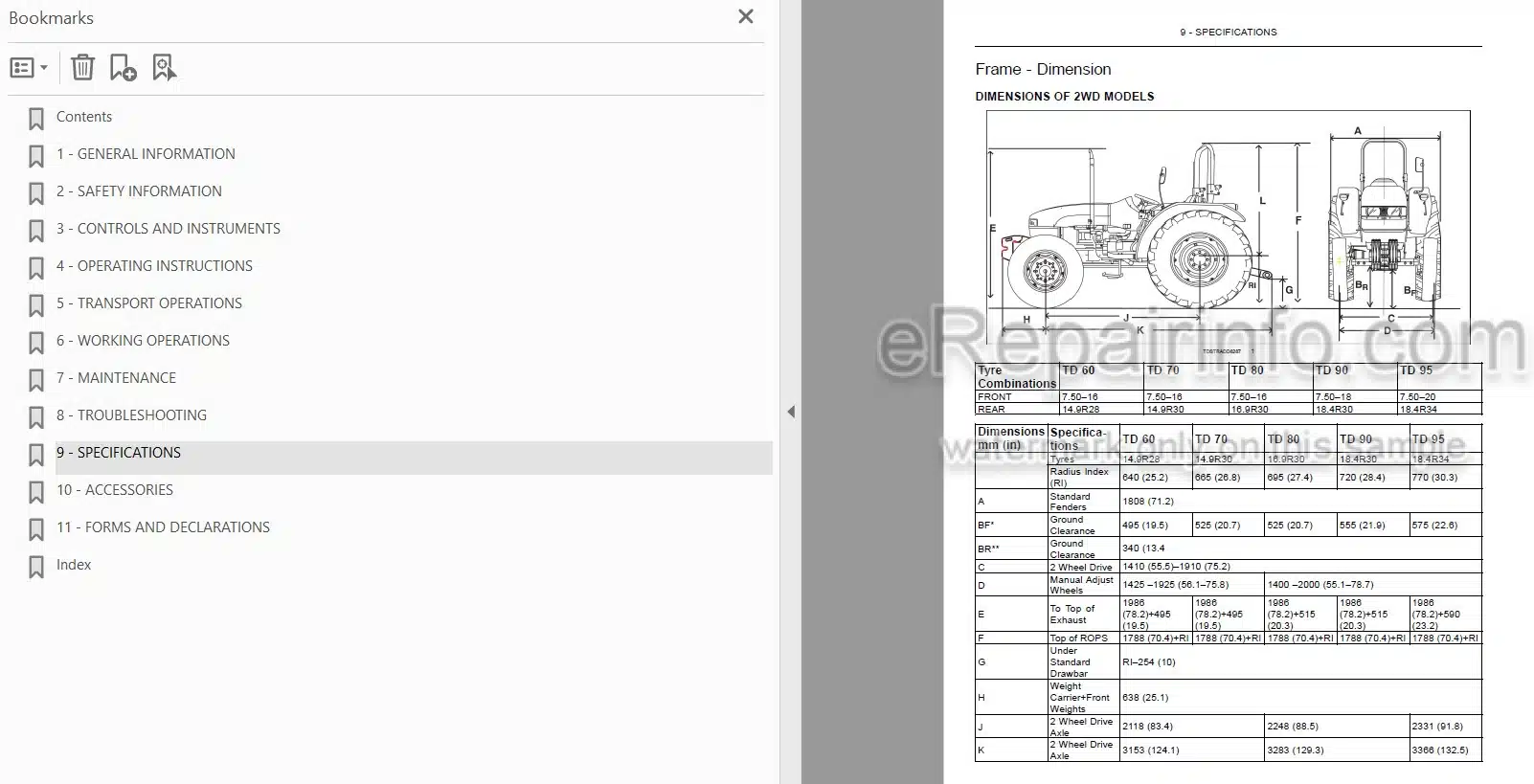 Photo 5 - New Holland TD60 TD70 TD80 TD90 TD95 Straddle Operators Manual Tractor 47918187
