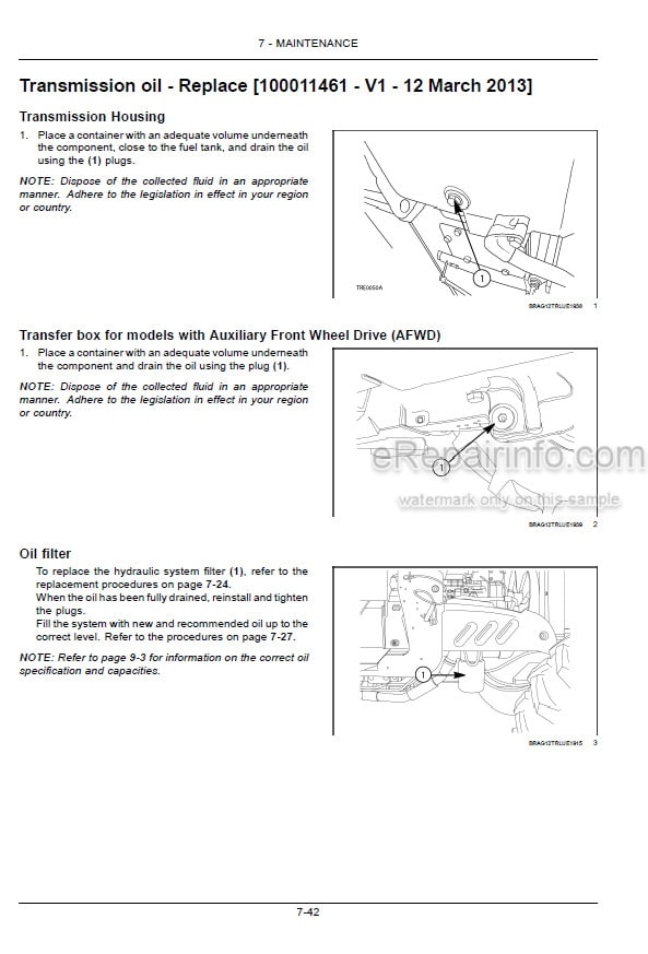 Photo 6 - New Holland TS6000 Operators Manual Tractor 87749761