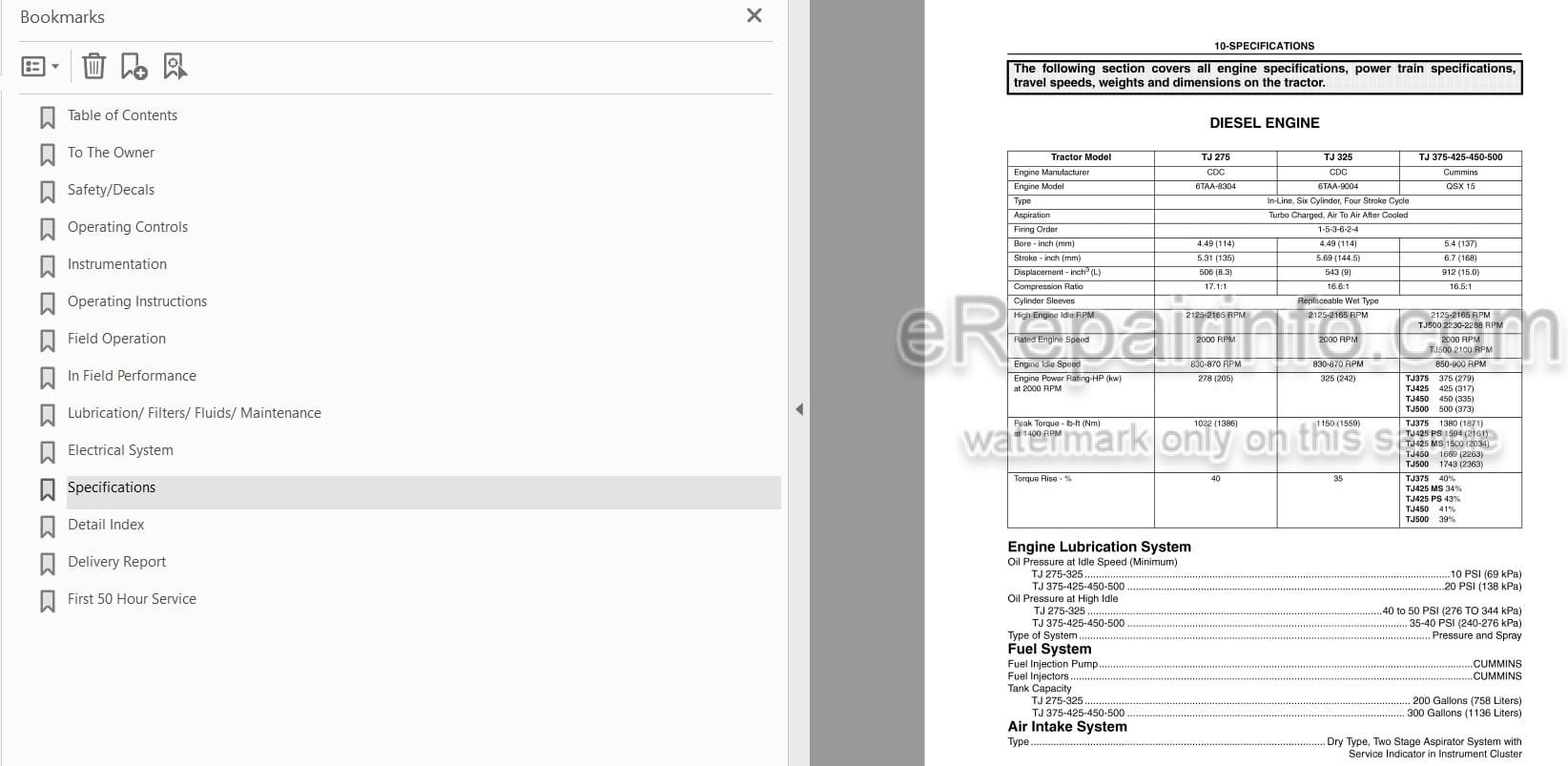 Photo 3 - New Holland TJ275 TJ325 TJ375 TJ425 TJ450 TJ500 Operators Manual Tractor 87050659