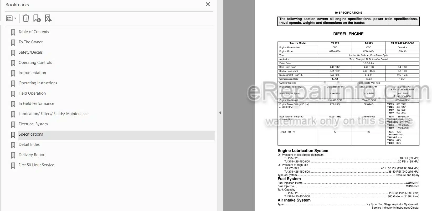 Photo 3 - New Holland TJ275 TJ325 TJ375 TJ425 TJ450 TJ500 Operators Manual Tractor 87050659
