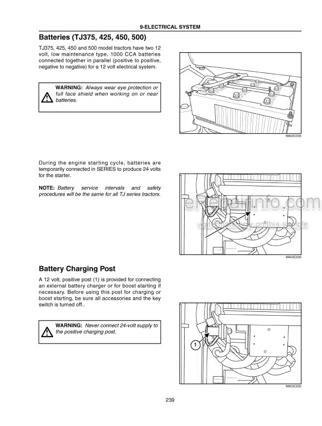 Photo 3 - New Holland TJ275 TJ325 TJ375 TJ425 TJ450 TJ500 Operators Manual Tractor 87050659