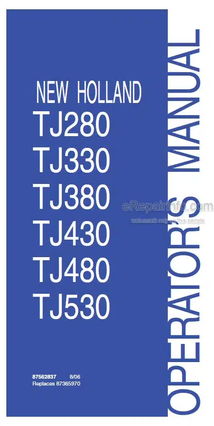 Photo 4 - New Holland TJ280 TJ330 TJ380 TJ430 TJ480 TJ530 Operators Manual Tractor 87562837