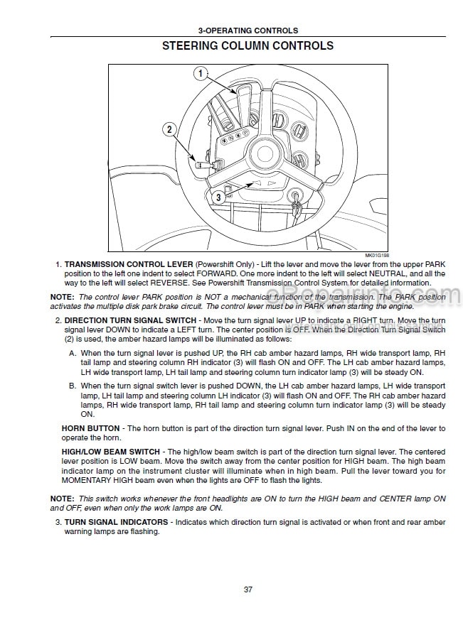 Photo 5 - New Holland TJ280 TJ330 TJ380 TJ430 TJ480 TJ530 Operators Manual Tractor 87562837