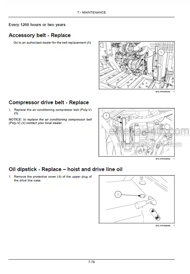 Photo 2 - New Holland TK4.80F TK4.80V TK4.80N TK4.100 TK4.100M TK4.110 TK4.110M Operators Manual Tractor 51634535