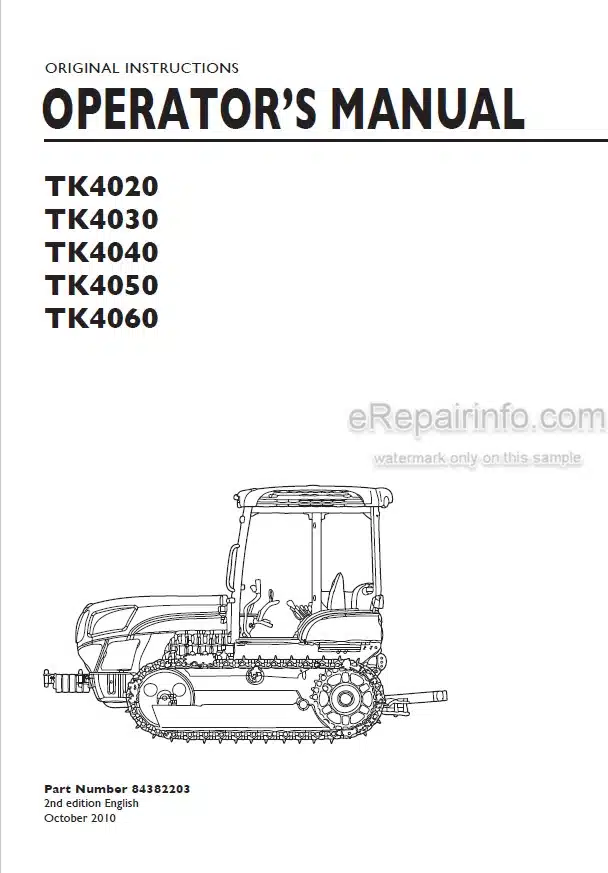 Photo 4 - New Holland TK4020 TK4030 TK4040 TK4050 TK4060 Operators Manual Tractor