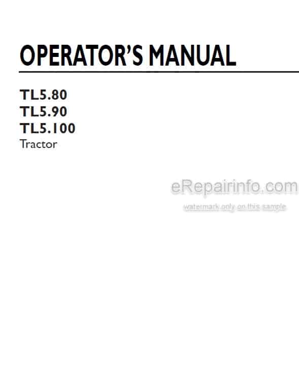 Photo 4 - New Holland TL5.80 TL5.90 TL5.100 Operators Manual Tractor