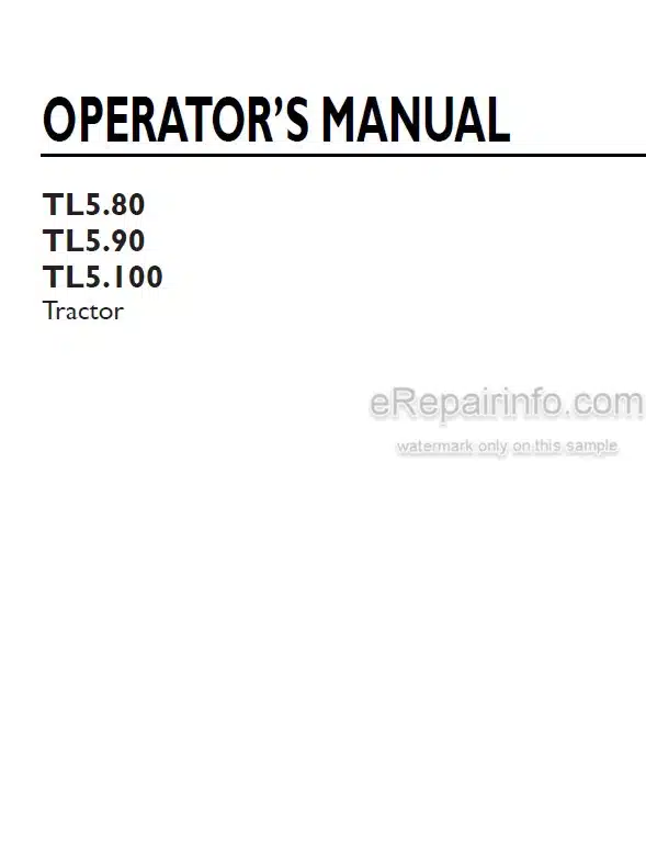 Photo 4 - New Holland TL5.80 TL5.90 TL5.100 Operators Manual Tractor