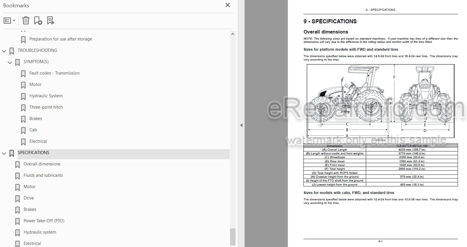 Photo 3 - New Holland TL5.80 TL5.90 TL5.100 Operators Manual Tractor