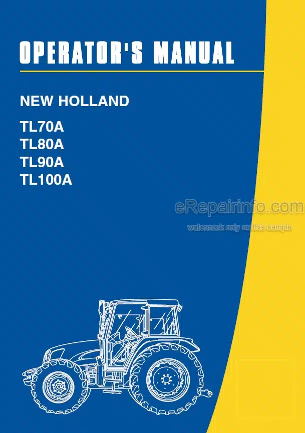 Photo 4 - New Holland TL70A TL80A TL90A TL100A Operators Manual Tractor 87557824