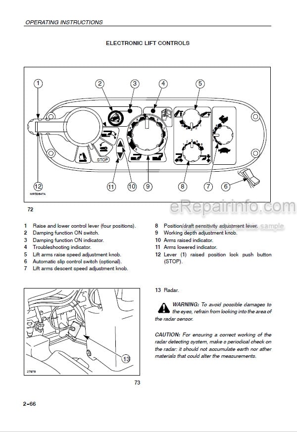 Photo 5 - New Holland TL70 TL80 TL90 TL100 Operators Manual Tractor 6036457100