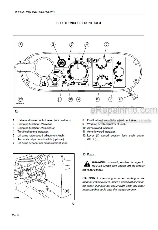 Photo 5 - New Holland TL70 TL80 TL90 TL100 Operators Manual Tractor 6036457100
