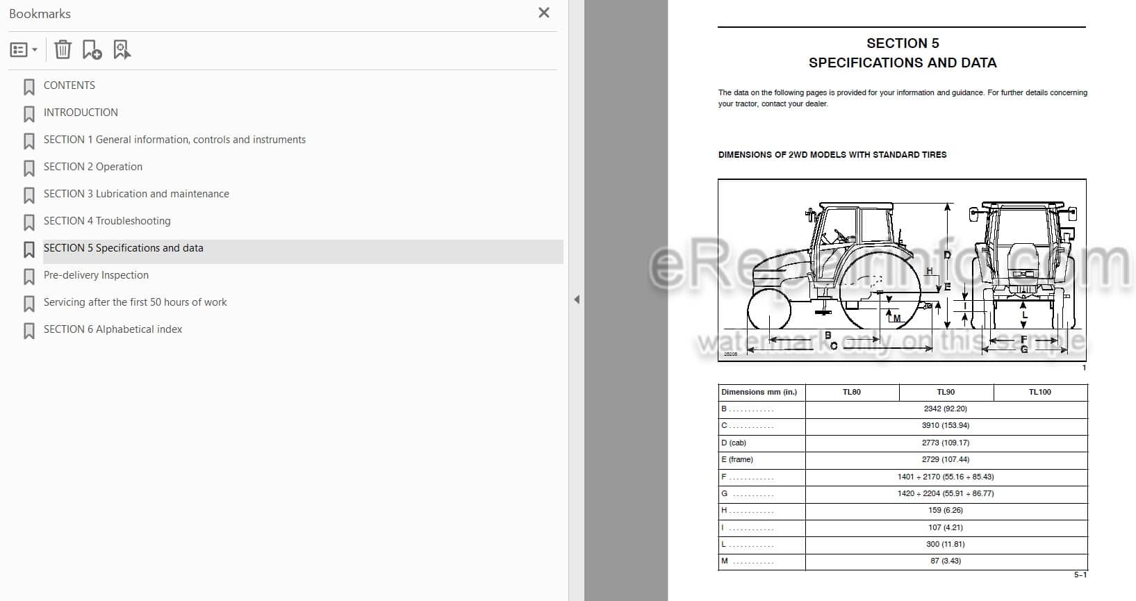 Photo 3 - New Holland TL80 TL90 TL100 Operators Manual Tractor 86900785