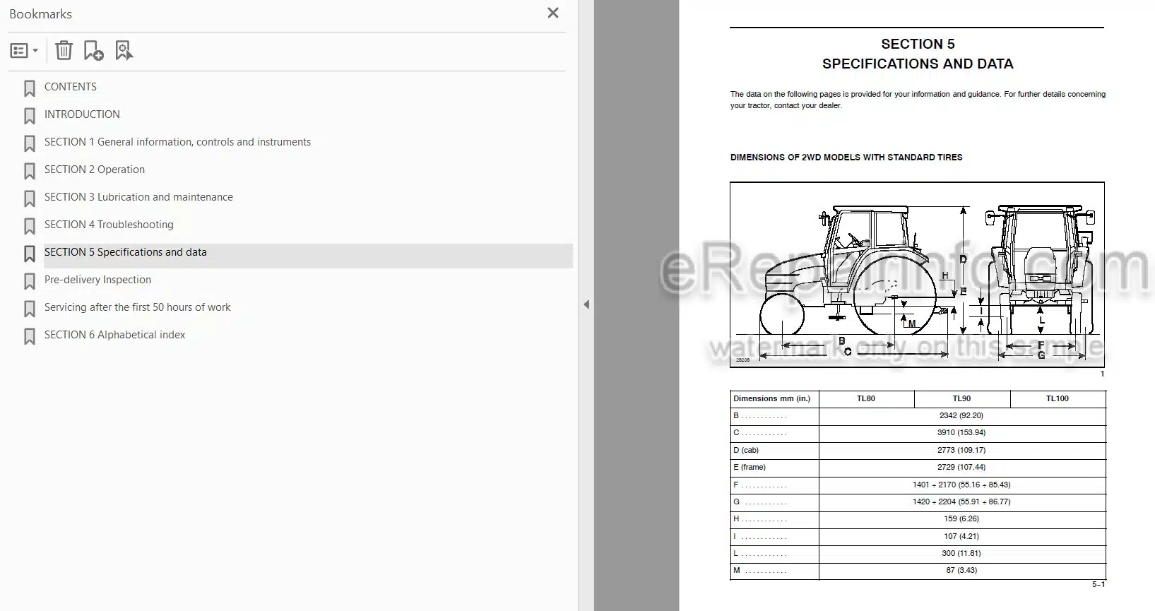 Photo 3 - New Holland TL80 TL90 TL100 Operators Manual Tractor 86900785