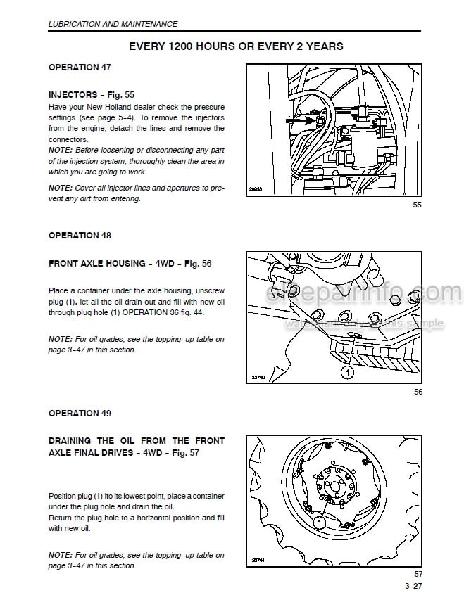 Photo 6 - New Holland TN70F TN80F TN95F Operators Manual Tractor