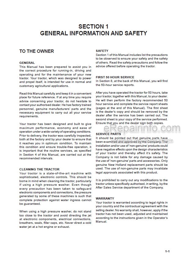 Photo 4 - New Holland TM7010 TM7020 TM7030 TM7040 TM7010E TM7020E TM7030E TM7040E Operators Manual Tractor 87663818