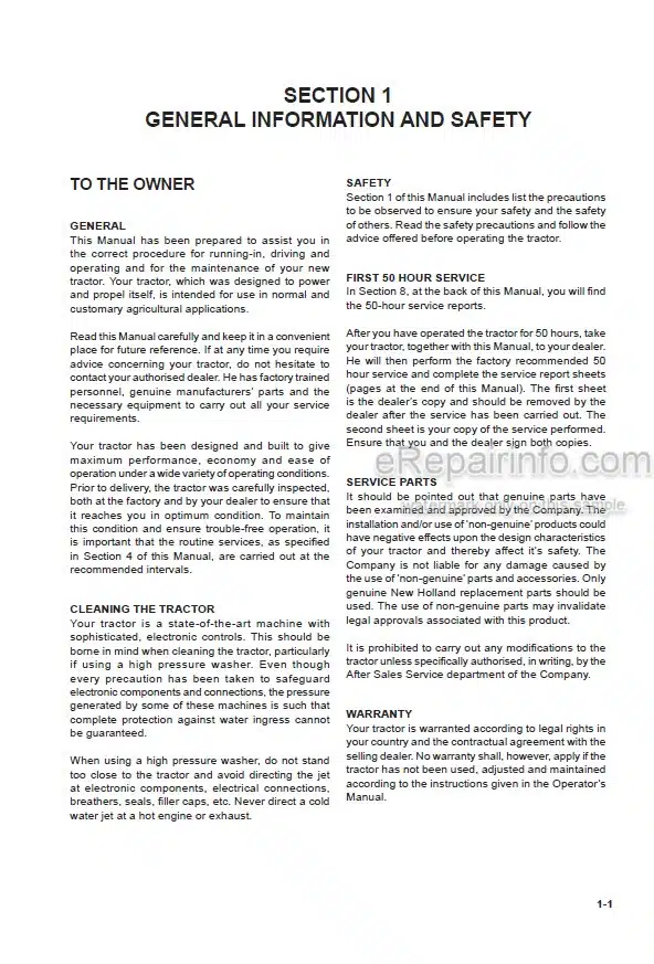 Photo 4 - New Holland TM7010 TM7020 TM7030 TM7040 TM7010E TM7020E TM7030E TM7040E Operators Manual Tractor 87663818
