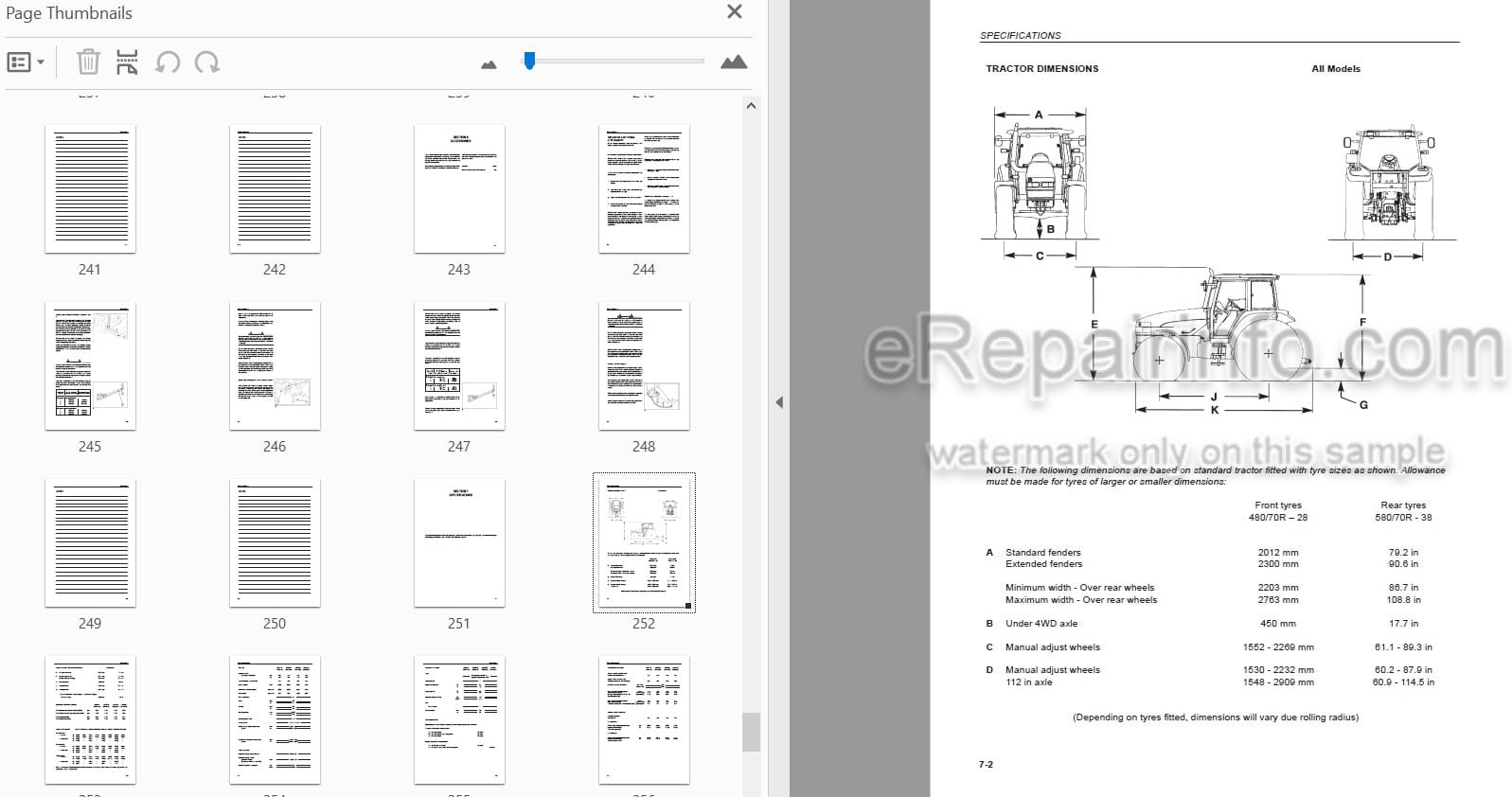 Photo 3 - New Holland TM7010 TM7020 TM7030 TM7040 TM7010E TM7020E TM7030E TM7040E Operators Manual Tractor 87663818