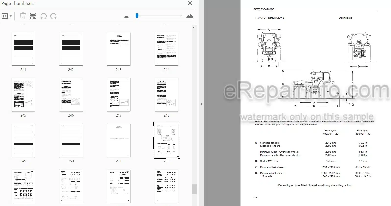 Photo 3 - New Holland TM7010 TM7020 TM7030 TM7040 TM7010E TM7020E TM7030E TM7040E Operators Manual Tractor 87663818