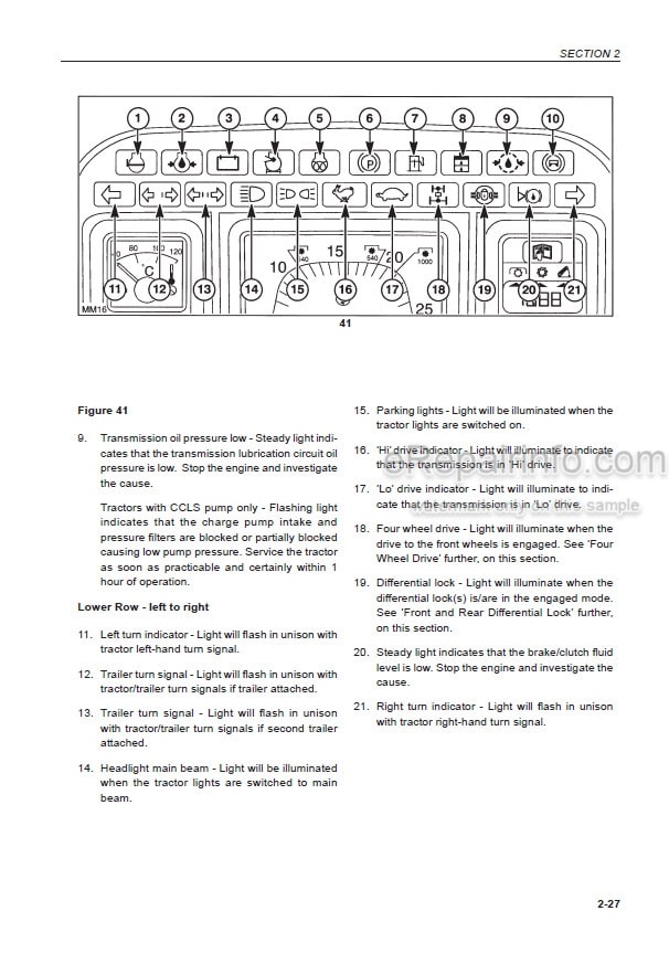 Photo 5 - New Holland TM7010 TM7020 TM7030 TM7040 TM7010E TM7020E TM7030E TM7040E Operators Manual Tractor 87663818