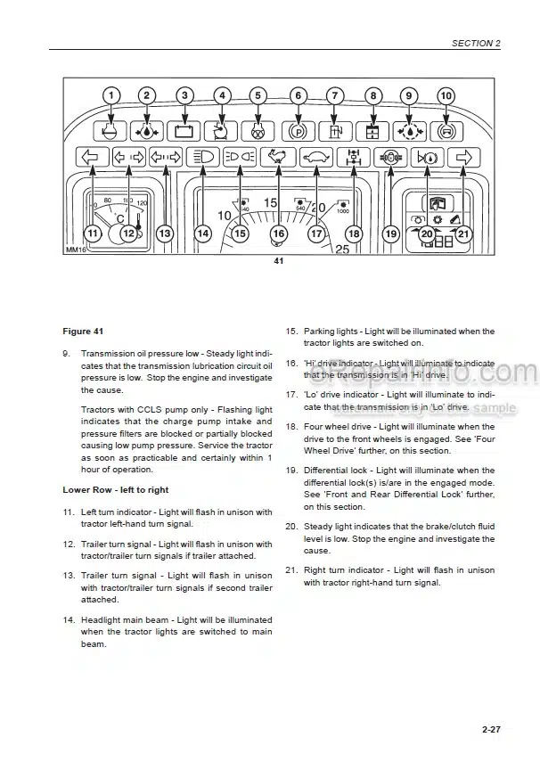 Photo 5 - New Holland TM7010 TM7020 TM7030 TM7040 TM7010E TM7020E TM7030E TM7040E Operators Manual Tractor 87663818
