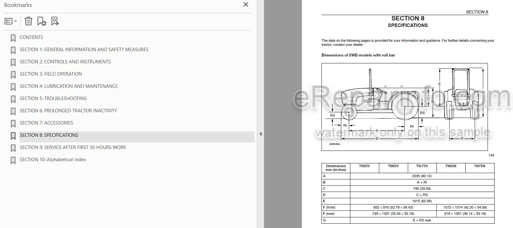 Photo 3 - New Holland TN55V TN65V TN75V TN65N TN75N Operators Manual Tractor 86620310