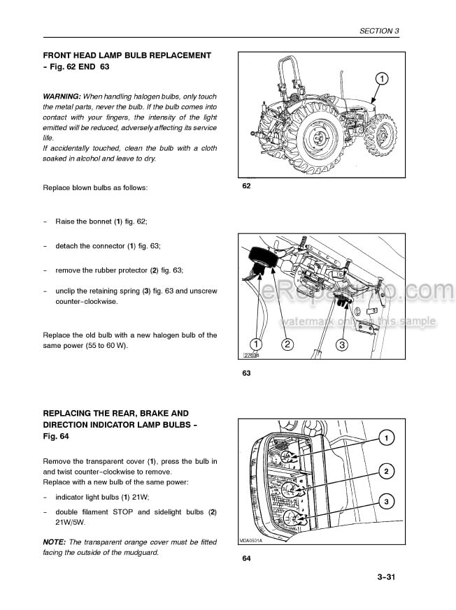 Photo 7 - New Holland TM115 TM125 TM135 TM150 TM165 Operators Manual Tractor