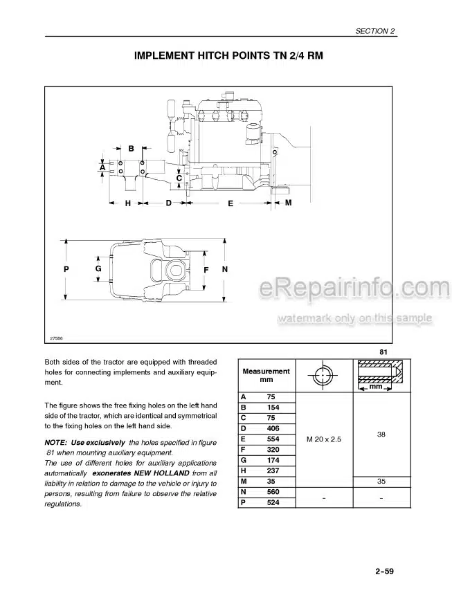 Photo 5 - New Holland TN55 TN65 TN70 TN75 Operators Manual Tractor 86584836