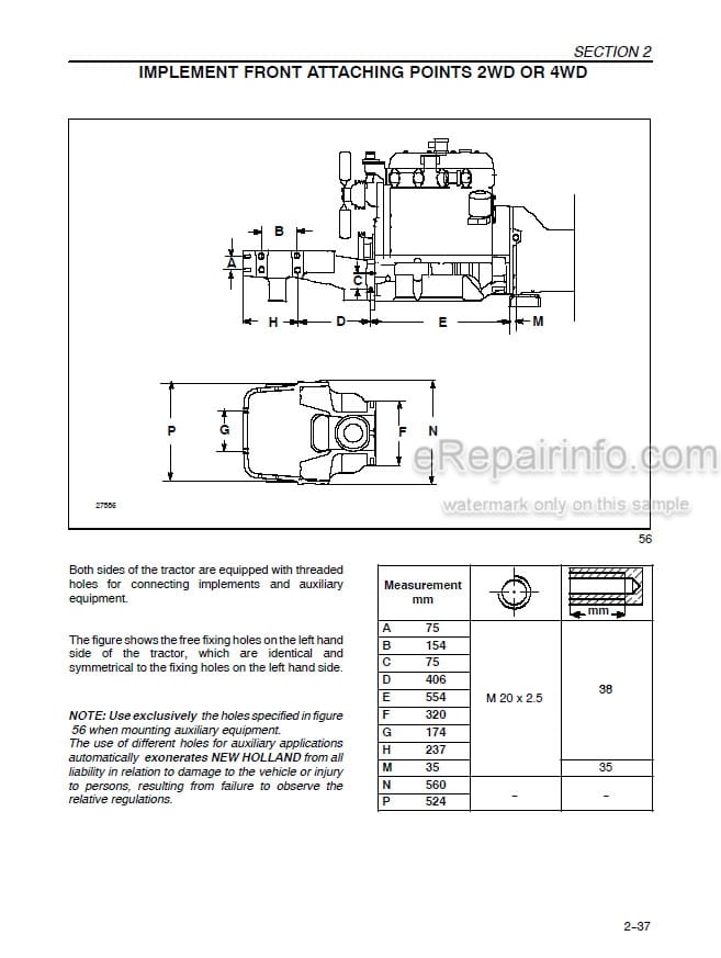 Photo 4 - New Holland TN55 TN65 TN70 TN75 Operators Manual Tractor 87021351