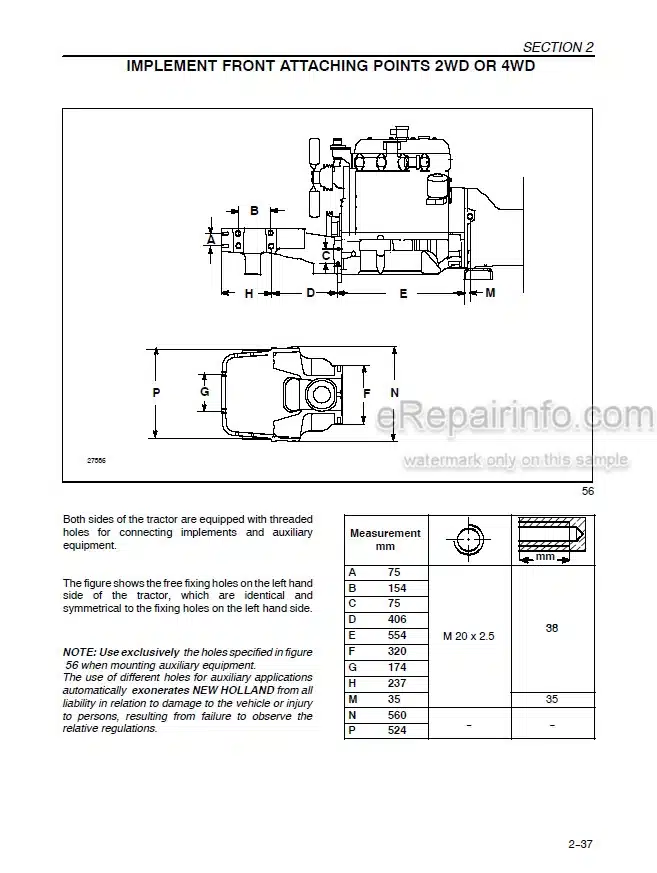 Photo 4 - New Holland TN55 TN65 TN70 TN75 Operators Manual Tractor 87021351