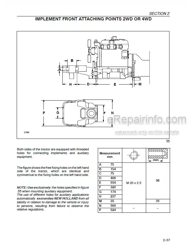 Photo 5 - New Holland TN55 TN65 TN70 TN75 Operators Manual Tractor 87033880