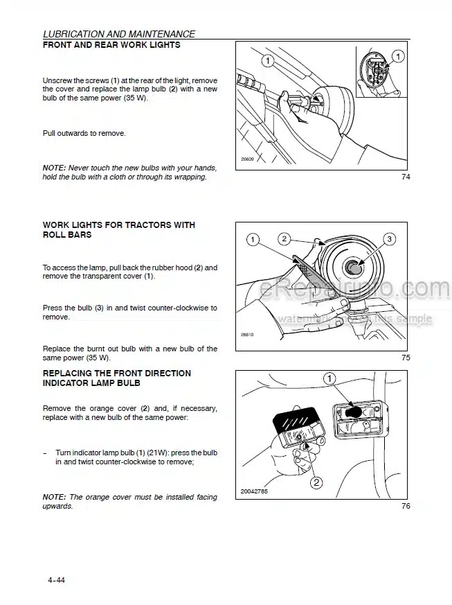 Photo 7 - New Holland TZ21D TZ24D Operators Manual Compact Tractor 84290017