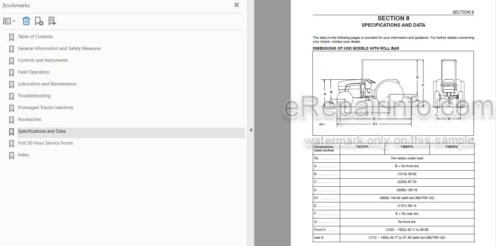 Photo 3 - New Holland TN75FA TN85FA TN95FA Operators Manual Tractor 87045591