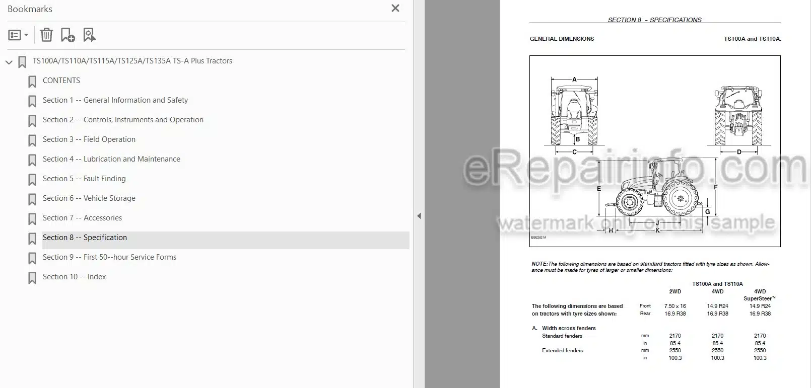 Photo 5 - New Holland TS100A TS110A TS115A TS125A TS135A TS-A Plus Operators Manual Tractor 82999105