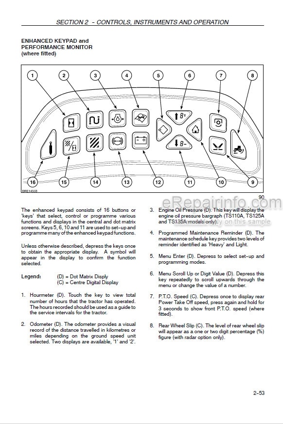 Photo 3 - New Holland TS100A TS110A TS115A TS125A TS135A TS-A Plus Operators Manual Tractor 82999105