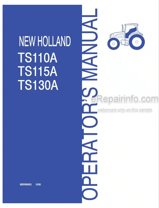 Photo 4 - New Holland TS110A TS115A TS130A Operators Manual Tractor 82999203