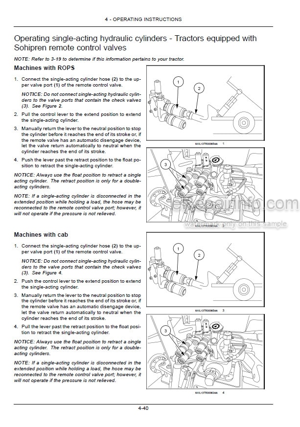 Photo 6 - New Holland TT3840 TT3840F TT4030 TT3880F Operators Manual Tractor 51489252